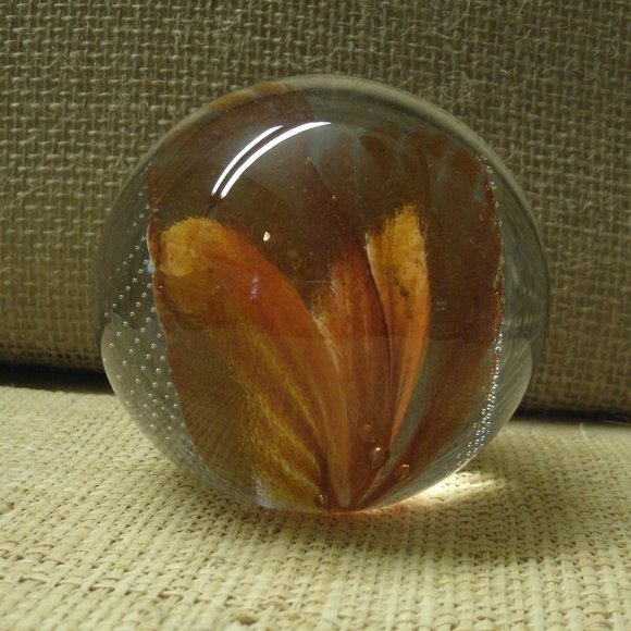 Art Glass Sphere Paper Weight - Picture 4 of 16